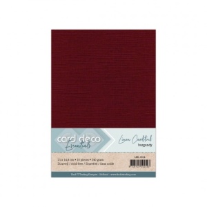 Card Deco linnen karton A5 bordeaux 10 vel LKK-A514