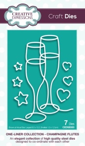 Crafter's Companion snijmal Champagne Flutes CEDSE003 (Locatie: m001)