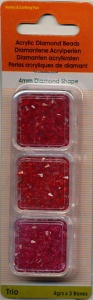 Diamond Shape Acrylkralen 4 mm 12034-0401 (Locatie: K3)