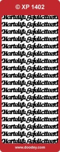 Doodey stickervel hartelijk gefeliciteerd roze XP1402 (Locatie: L234) - Img 2
