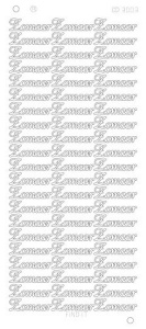 Find It stickervel glanzend zilver zomaar CD3003 (Locatie: h359)