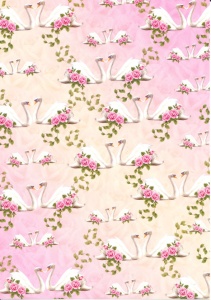 Hearty Crafts decoratiepapier zwanen HC560109 (Locatie: 2744)