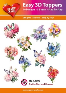 Hearty Crafts Easy 3D Toppers Butterflies and Flowers HC13803