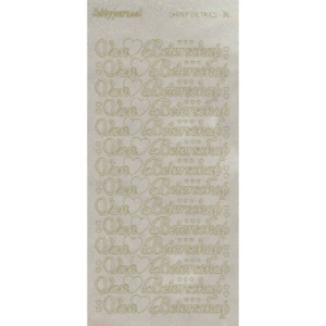 Hobbyjournaal stickervel transparant goud beterschap SDSBETG (Locatie: h210)