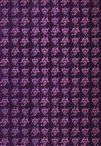 Holographic cardboard, A4, hearts, lilac (Location: 2614)