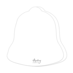 Kerstbel kaart, 14 cm x 15 cm, 5 stuks (Locatie: 0612)