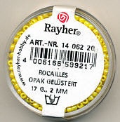 Rayher rocailles 2 mm geel 17 gr. 1406220 (Locatie: K3) - Img 2