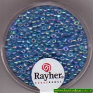 Rayher rocailles 2 mm transp. turquoise 17 gr. 1406107