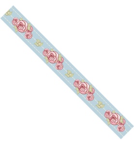 Ribbon, flowers, 3 meter,  w: 20 mm (Locatie: k3)