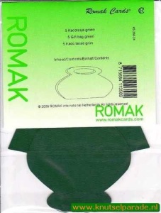 Romak cadeautasjes groen 5 stuks K5 288 24 (Locatie: 5R )