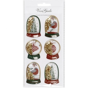 Shaker stickers, kerstmis, 6 stuks, 28489 (Locatie: 4821) - Img 2