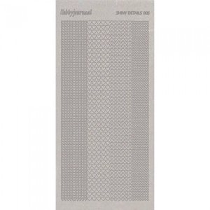 Shiny Details stickervel hartenrandje glitter zilver SDS005TZ (Locatie: b307)