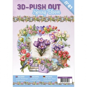 Stansboek Spring Bloom, 24 afbeeldingen en 8 designpapier, 3DPO10061 (Locatie: 0419)