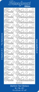 Starform sticker Frohe Weihnachten rood 451 (Locatie: C329)