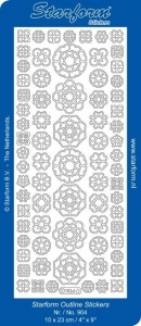 Starform sticker goud bloemen 904 (Locatie: J542) - Img 1