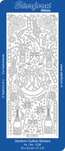 Starform sticker goud nieuwjaar 1238 (Locatie: S128)