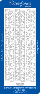 Starform sticker transparant glitter gold rendeer 7080 (Locatie: J525)