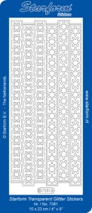Starform sticker transparant glitter goud 7081 (Locatie: J527)