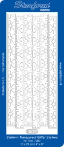 Starform sticker transparant glitter zilver 7083 (Locatie: J531)