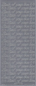 Starform sticker zilver birth of your son 318 (Locatie: C240) - Img 2