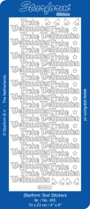 Starform sticker zilver frohe weinachten 455 (Locatie: Q137)
