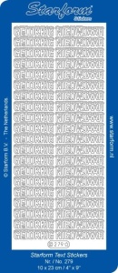 Starform sticker zilver nieuwjaar 279 (Locatie: L144 )