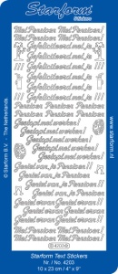 Starform sticker zilver pensioen 4203 (Locatie: i421)