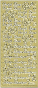 Starform stickervel goud vrolijk pasen 280 (Locatie: G339) - Img 2