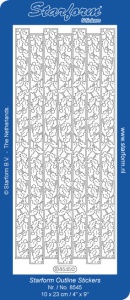 Starform stickervel hulst zilver 8545 (Locatie: C261 )