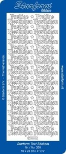 Starform stickervel prettige feestdagen goud 268 (Locatie: G016)