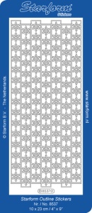 Starform stickervel sneeuwvlokken goud 8537 (Locatie: C252)