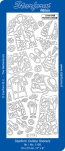 Starform stickervel vakantie zilver 1108 (Locatie: g162)