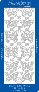 Starform Stickervel vlinders groen 1013 (Locatie: BB035)