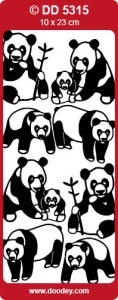 Sticker zilver panda DD5315 (Locatie: NN124) - Img 1