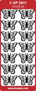 Stickers, butterflies, holographic purple XP5811 (Locatie: j546)