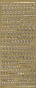 Stickervel letters goud 1860 (Locatie: r028)