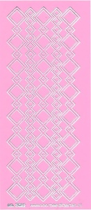Stickervel roze/zilver nr. 3022 (Locatie: K125 )