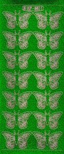 Stickervel vlinders groen holografisch XP5811 (Locatie: zz130)