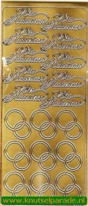 Stickervel Wir Heiraten goud 3641 (Locatie: U271)