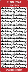 Stickervel zilver Einladung DD3226 (Locatie: B052)