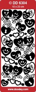 Stickervel zilver verliefd DD6304 (Locatie: B255)