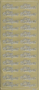 Stickervel Zur Hochzeit goud 3637 (Locatie: u209)