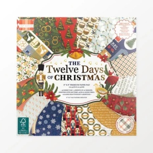 The Twelve Days of Christmas paper pad, 20.3x20.3cm, FEPAD243X21