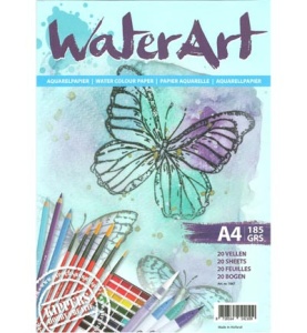 Aquarelpaper, 20 sheets, A4 185 grs. 1067