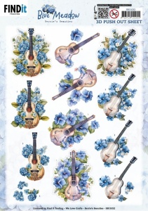 Berrie's Beauties stansvel bloemen en muziekinstrumenten SB11032 (Locatie: 5028)