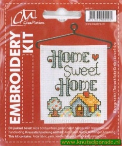 CM Aida borduurdoek compleet home sweet home 338799 (Locatie: 3RL6 )