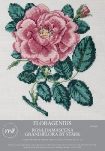 Creative Expressions borduurpakket My Cross Stitch Kit Floragenius Rosa Damascena Grandiflora FGCS02