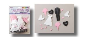 Darice foam stickers huwelijk 66 stuks 1203-30 (Locatie: K3) - Img 1