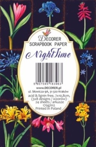 Decorer Mini Paper Pack NightTime, 7x10.8cm, 24 vel DECOR-M100 - Img 2
