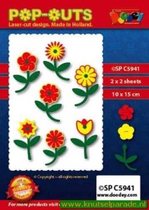 Doodey pop outs bloemen SPC5941 (Locatie: L170 )